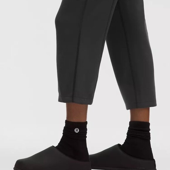 Lululemon Heathered Black Softstreme High-Rise Straight-Leg Cropped Pant, Size 2 - Picture 9 of 9